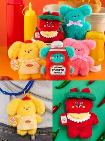 韓妞瘋搶WASABI BEAR「調味料系列」絨毛吊飾全家就買得到！跩萌「黃芥末熊、辣椒醬熊」都Q翻！