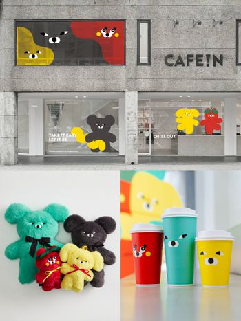CAFE!N跟韓國爆紅「WASABI BEAR」聯名了！超Q造型杯身&限定店裝太欠打卡、還有芥末熊絨毛吊飾要搶！