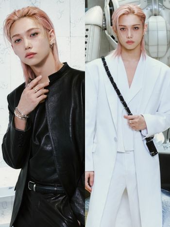 來了！Felix韓國活動3套高清照曝光！粉金髮+白西裝簡直是「精靈王子」落入凡間！