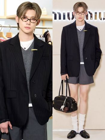 誰的腿這樣又白又細！ TXT然竣現身韓國Miu Miu活動「貴公子短褲造型」全網暴動！