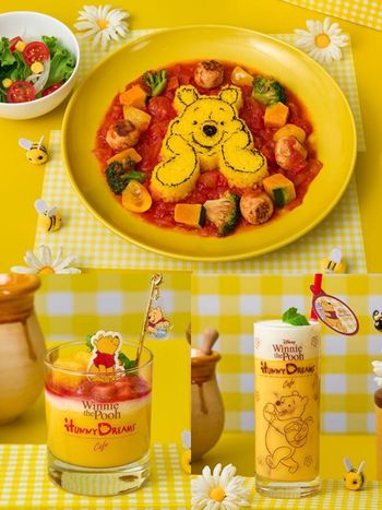 維尼粉絲快衝！東京小熊維尼咖啡廳「蜂蜜水果優格、大臉維尼雞肉燉飯」Q到捨不得吃，這天開幕！