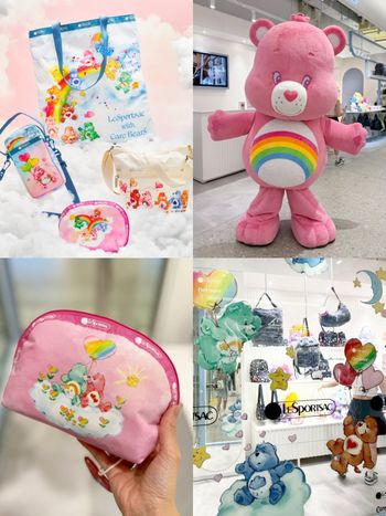 熊控真的會發瘋！LeSportsac x Care Bears聯名可愛爆！大型彩虹熊人偶將現身這裡！