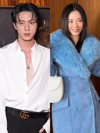 GUCCI秀場霸總來了！金碩珍Jin「深V白襯衫」辣到爆，害羞到悄悄扣衣反差超可愛！