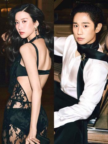 Dolce&Gabbana夢幻廣告聯動！文佳煐＋丁海寅組合真養眼！「透視蕾絲禮服」女神身材辣逆天！