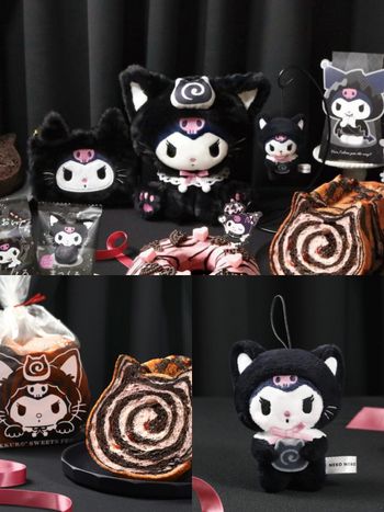 粉絲暴動！日本開賣酷洛米聯名「黑貓巧克力吐司&布朗尼」Q到捨不得吃、還有黑貓酷洛米玩偶要買！