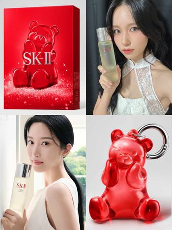 Mina、文佳煐大推神仙水！SK-II 2025週年慶「最夢幻明星限定組」，買青春露送晶透小熊吊飾、必須收藏！