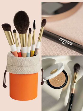 化妝刷界的奢華精品！Hermès愛馬仕「Les Voyageurs限量版攜帶刷具組」兼顧精緻與實用，外出攜帶超方便！