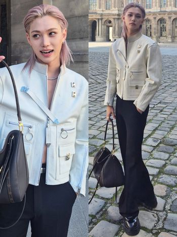 LV大秀Felix穿搭來了！後梳金髮+白夾克根本「白馬王子」降臨、外套裡面竟然沒穿？！