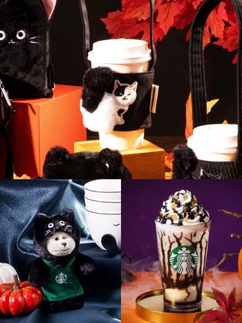 2025萬聖節星巴克必買8大新品推薦！Q翻「毛毛尾巴貓咪飲料提袋」日妞都想買、限定星冰樂同步開賣！