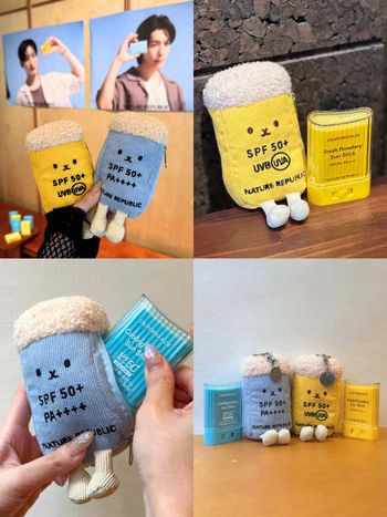 東海、銀赫也瘋Jellycat！攜手Nature Republic「加州蘆薈防曬棒」熱銷回歸，防曬棒娃娃吊飾只送不賣！
