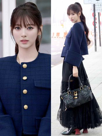 是仙女降臨嗎！MEOVV ANNA出發Chloé大秀！「黑蕾絲＋鎖頭包」法式浪漫造型美到不科學！