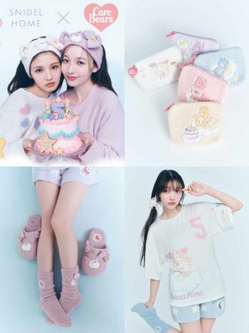 日妞愛牌SNIDEL HOME再度聯名Care Bears！「軟Q睡衣、熊熊髮帶」可愛爆擊、每一款都想收！