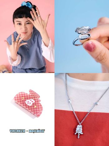 可愛到不行！vacanza聯名插畫noii noii小兔！掀蓋戒指超療癒、滿額再送萌系收納包！