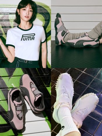 這雙默默大爆紅！PUMA怪獸鞋「薄底鞋+刺刺鞋底」王靜同款玫瑰粉必收！