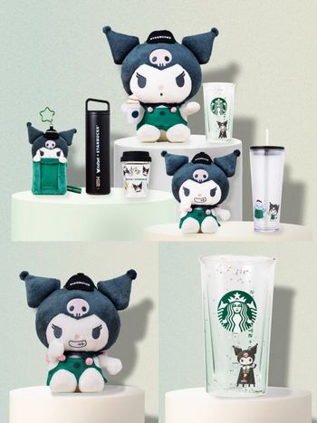 星巴克跟酷洛米聯名了！超Q「店員酷洛米玩偶、酷洛米&巴庫冷水杯、絨毛卡套」全都太想要！