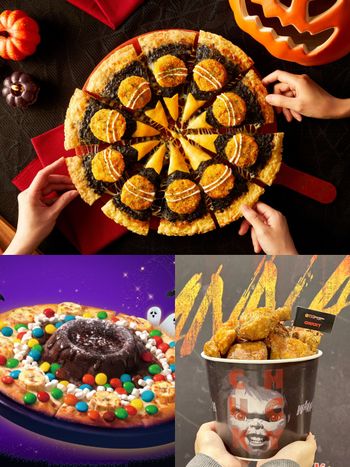 2025萬聖節限定速食新品推薦！頂呱呱「鬼娃恰吉」聯名漢堡、必勝客黑咖哩豬排比薩太欠吃！