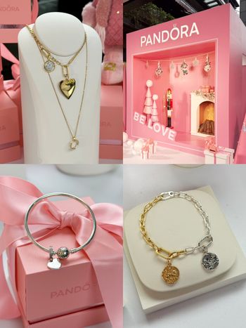 信義區還有這裡必拍！Pandora粉紅聖誕拍立得裝置超夢幻！聖誕老人、鈴鐺吊飾得收藏！