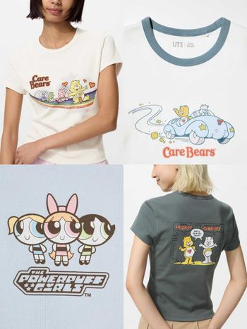 UNIQLO驚喜推出Care Bears滾邊T恤！雲朵飛行彩虹熊可愛爆、飛天小女警也有！