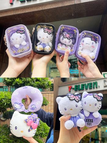 7-11最新加購小物是三麗鷗！ANNA SUI聯名「珍珠娃包+愛心Hello Kitty玩偶、大頭抱枕」全都想要！
