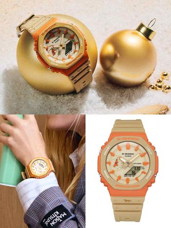 這隻腕錶太可以！G-Shock驚喜聯名Maison Kitsuné！小狐狸Logo＋夕陽配色...復古又好看！