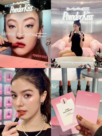 MEOVV ELLA驚喜現身信義區！MAC「輕親雲霧快閃店」兩大唇彩新品登場、專屬幸運色小卡免費抽，太好拍、太好買！