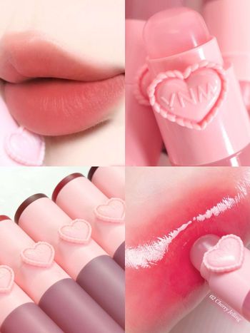風靡韓國少女系「立體愛心唇釉」！粉嫩愛心LOGO＋自帶矽膠刷頭，可愛實用兼具，清新可愛氛圍秒狙擊心臟！