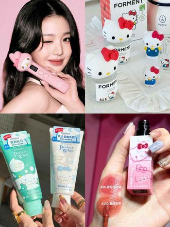 2025年度三麗鷗美妝聯名回顧！Hello Kitty媚比琳睫毛膏、大耳狗專科洗面乳...，酷洛米公仔香水引爆收藏潮！