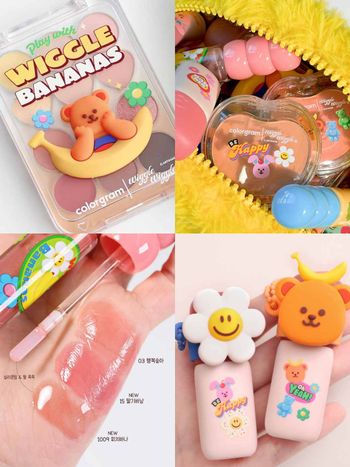 2026最萌美妝聯名首發！colorgram攜手韓國文創Wiggle Wiggle，立體熊熊眼影盤、小花吊飾唇釉太可愛！
