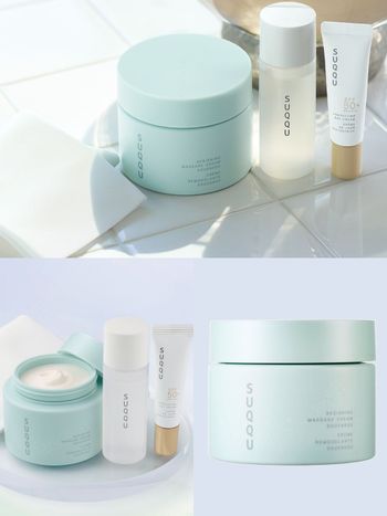 2026年後小臉的秘密武器！SUQQU晶采立體按摩霜「蒼苑香限定版」，清新草本＋玫瑰木質香，3分鐘療癒按摩讓臉小一圈！