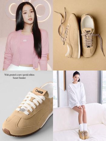第二彈更燒！Jisoo × alo全新聯名鞋曝光！「焦糖色＋灰塵精靈」粉絲直接淪陷！