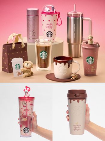 日本星巴克2026情人節限定商品太燒！超可愛「巧克力馬克杯、貴賓狗愛心變色水杯」這天開賣！