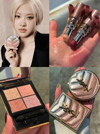 Rosé同款最美氣墊來了！YSL 2026情人節限定彩妝「粉銀燦光系列」光蜜唇膏、裸粉4色眼影盤...，美到心痛！