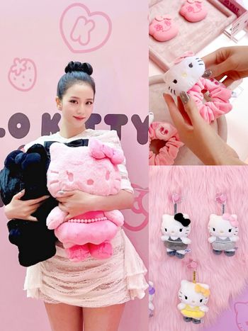 Jisoo×Hello Kitty聯名周邊價格出來了！「珍珠腰鏈Kitty玩偶、小灰塵凱蒂貓髮圈」連本人都愛到狂拍！