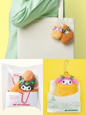 摩斯漢堡跟三麗鷗聯名了！超呆萌「和風炸雞酷洛米、摩斯雞塊美樂蒂」絨毛吊飾這天可愛開賣！