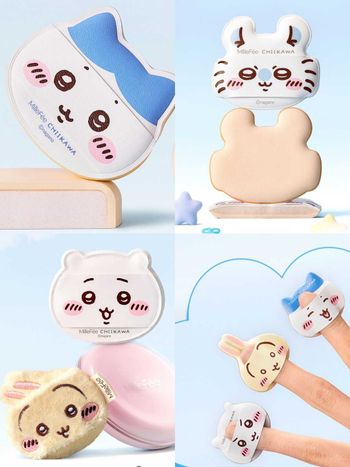 吉友們快衝！MilleFée「吉伊卡哇」聯名彩妝工具，氣墊粉撲、蜜粉撲、手指氣墊，可愛得太犯規、是每天上妝的理由！