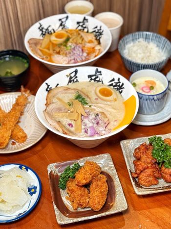 台中日式拉麵推薦👍還有自助吧無限續😍