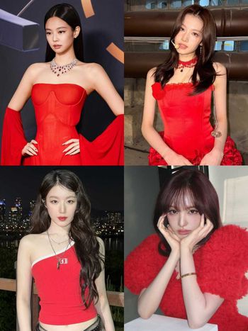 紅色本命就是她們！6位「最會穿紅色」女愛豆！Jennie根本駕馭之神、IVE Liz美出新高度！
