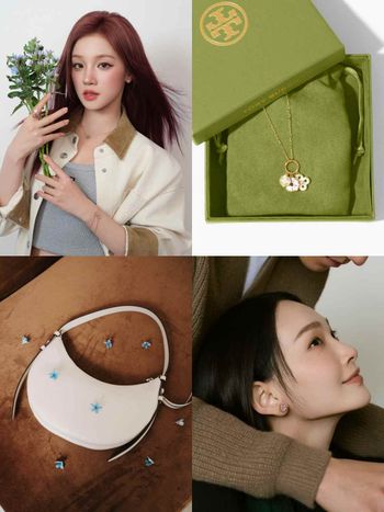 雨琦又發美照了！同款TORY BURCH情人節限定超美！小花手鍊、耳環值得投資！