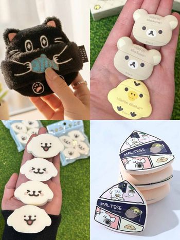 可愛即是正義！紅遍全球IP萌物席捲康是美，線條小狗舒芙蕾海綿、MilleFée拉拉熊聯名粉撲，每次化妝都被療癒到了！