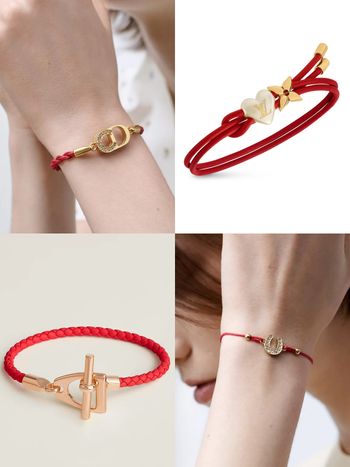 快施展招財魔法！2026精品紅繩手環Top8推薦！Dior、愛馬仕、LV...戴上好運都纏上你！