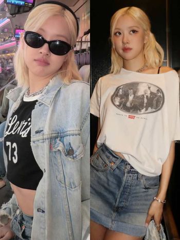 美到球迷分心！Rosé驚喜現身超級盃「丹寧外套＋迷你裙」辣翻、Levi’s真的找對人了！