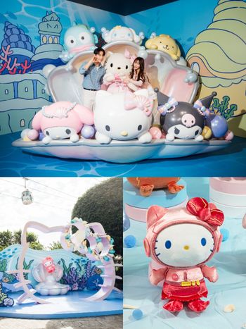 香港海洋公園跟三麗鷗聯名了！超可愛「巨大Hello Kitty貝殼珍珠」必拍、還有限定布丁狗玩偶要買！