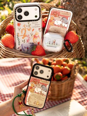 維尼粉融化！CASETiFY最新聯名是小熊維尼！插畫感「田園風格」超療癒、草莓手機吊飾得收藏！