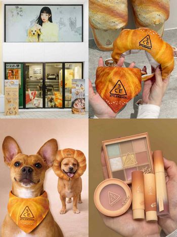 3CE改做寵物周邊？！攜手CRO#FEE打造寵物友善快閃店，體驗韓國賣翻「暖烤烘焙彩妝」、還送萌毛孩可頌頭套、領巾！