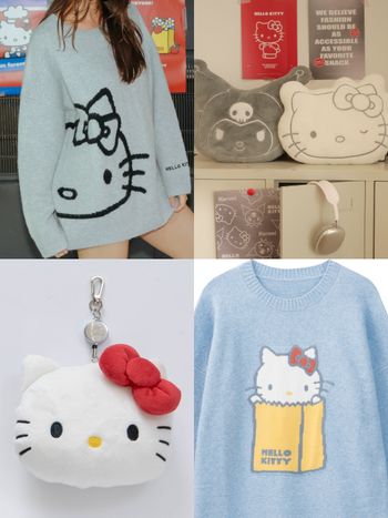 AIR SPACE三麗鷗冬季聯名來搶錢啦！Kitty、酷洛米「抱枕、毛衣」可愛到心臟受不了！