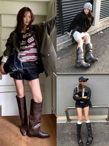 韓國女生都這樣穿！2025秋冬靴子穿搭重點公開！寬靴強勢回歸、皺摺細節是今年關鍵字！