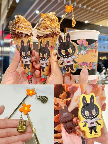 GODIVA又跟LABUBU聯名啦！超可愛造型巧克力、秋季限定「榛果巧克力霜淇淋」Q到捨不得吃！