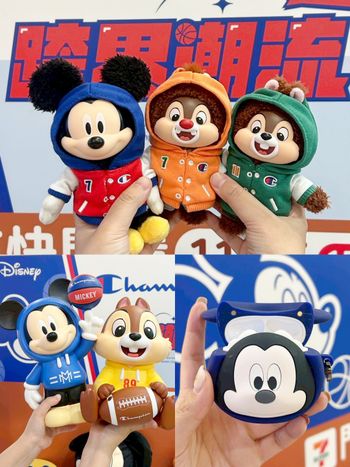 7-11開賣迪士尼Champion聯名可愛小物！萌翻「奇奇蒂蒂帽T公仔、橄欖球員存錢筒」全都超想買！
