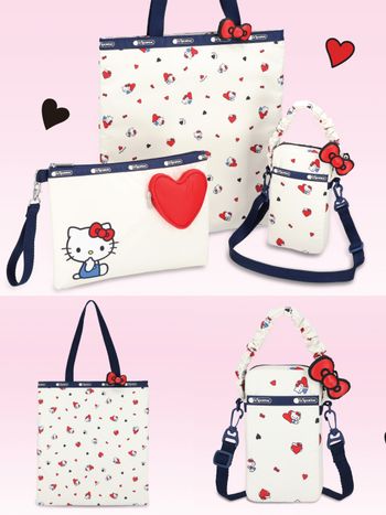 今年別再錯過！LeSportsac再度聯名Hello Kitty「蝴蝶結愛心包」可愛爆！手慢搶不到！