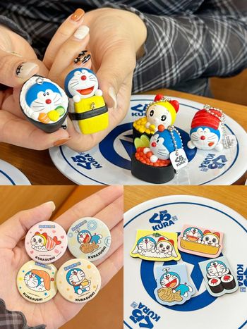 藏壽司最新扭蛋是哆啦A夢！萌翻「玉子燒哆啦A夢吊飾、豆皮壽司哆啦美磁鐵」全都太欠收藏！